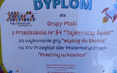 Udział w konkursie ” Polećmy w kosmos”